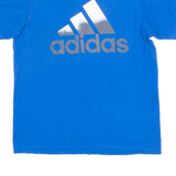 ADIDAS Mens T-Shirt Blue Crew Neck S