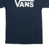 VANS Mens T-Shirt Blue Crew Neck S