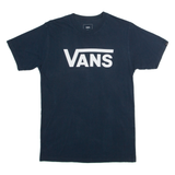 VANS Mens T-Shirt Blue Crew Neck S