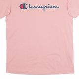 CHAMPION Womens T-Shirt Pink XS