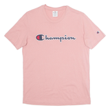 CHAMPION Womens T-Shirt Pink XS