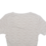 NIKE Cropped Slim Fit Womens T-Shirt Beige XS