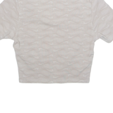NIKE Cropped Slim Fit Womens T-Shirt Beige XS