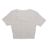 NIKE Cropped Slim Fit Womens T-Shirt Beige XS