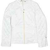 NAUTICA Womens Quilted Jacket White Hooded Diamond S