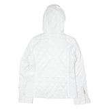 NAUTICA Womens Quilted Jacket White Hooded Diamond S
