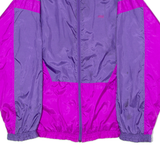 EITREL Time Work Mens Shell Jacket Purple Nylon 90s Colourblock XL