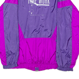 EITREL Time Work Mens Shell Jacket Purple Nylon 90s Colourblock XL