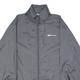 REEBOK Mens Rain Jacket Grey Nylon Hooded M