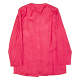 ANNEES LAUDER Womens Blazer Jacket Red Silk 80s XL