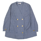 MATERNA Maternity Womens Blazer Jacket Blue 80s Check S