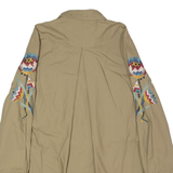 PINKO Embellished Womens Trench Jacket Beige Floral UK 12