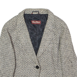 MAX MARA STUDIO Womens Blazer Jacket Cream Knit Wool UK 14