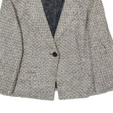 MAX MARA STUDIO Womens Blazer Jacket Cream Knit Wool UK 14