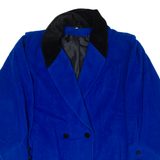 Womens Overcoat Coat Blue Wool 90s UK 18