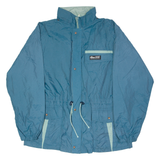 AQUAGUARD Mens Rain Jacket Blue 90s Hooded XL
