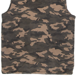CRIMINAL DAMAGE Utility Mens Gilet Brown Twill Camouflage S