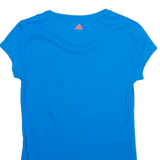 ADIDAS Womens T-Shirt Blue XS