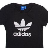 ADIDAS ORIGINALS Womens T-Shirt Black UK 8