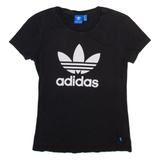 ADIDAS ORIGINALS Womens T-Shirt Black UK 8