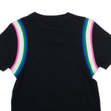 NIKE Womens T-Shirt Black V-Neck XS