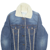 LEVI'S Girls Sherpa Lined Denim Jacket Blue L