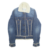 LEVI'S Girls Sherpa Lined Denim Jacket Blue L
