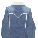 LEVI'S Girls Sherpa Lined Denim Jacket Blue L