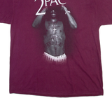 2PAC Mens Band T-Shirt Maroon XL