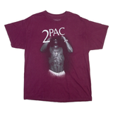 2PAC Mens Band T-Shirt Maroon XL