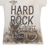 HARD ROCK CAFE Washington Dc Womens T-Shirt Beige USA XL
