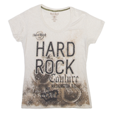 HARD ROCK CAFE Washington Dc Womens T-Shirt Beige USA XL