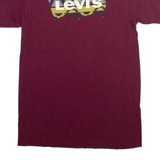 LEVI'S Mens T-Shirt Maroon S