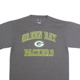 NFL Green Bay Packers Mens T-Shirt Grey USA Crew Neck L