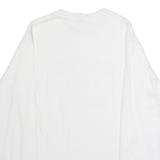 GILDAN Greenwood Soccer Mens T-Shirt White Long Sleeve USA Crew Neck M