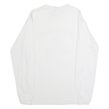 GILDAN Greenwood Soccer Mens T-Shirt White Long Sleeve USA Crew Neck M