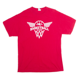 PORT AND COMPANY MSU Denver Basketball Mens T-Shirt Red USA Crew Neck M