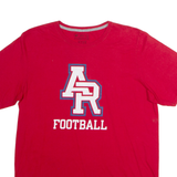 RUSSELL ATHLETIC AR Football Mens T-Shirt Red USA Crew Neck L