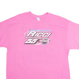 GILDAN Alison Ricci #55 Racing Mens T-Shirt Pink USA Crew Neck XL