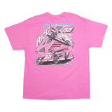 GILDAN Alison Ricci #55 Racing Mens T-Shirt Pink USA Crew Neck XL