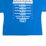 NASCAR High Speed Racing Mens T-Shirt Blue USA Crew Neck 2XL