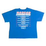NASCAR High Speed Racing Mens T-Shirt Blue USA Crew Neck 2XL
