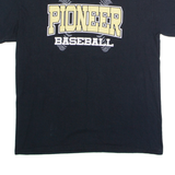 GILDAN Pioneer Baseball Mens T-Shirt Black USA Crew Neck L