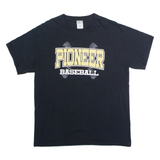 GILDAN Pioneer Baseball Mens T-Shirt Black USA Crew Neck L