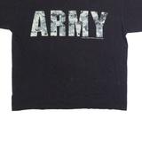 BAYSIDE US Army Digital Camo Mens T-Shirt Black USA Crew Neck XL