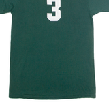 MAJESTIC El Paso Rays Baseball #3 Mens T-Shirt Green USA Button Neck L