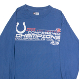 NFL Indianapolis Colts 2009 AFC Champions Mens T-Shirt Blue USA Crew Neck L