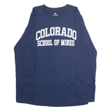 FANATICS Colorado School Of Mines Mens T-Shirt Blue Long Sleeve USA Crew Neck S