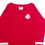 J. AMERICA Ohio State Buckeyes Womens T-Shirt Red Long Sleeve USA Crew Neck M