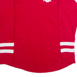 J. AMERICA Ohio State Buckeyes Womens T-Shirt Red Long Sleeve USA Crew Neck M